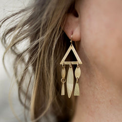 Brass mobile earrings