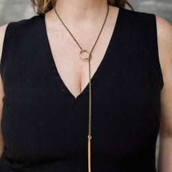 Brass Lariat necklace