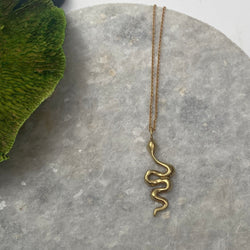 Brass snake necklace