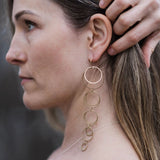 Hoop de hoop kinetic dangle earrings