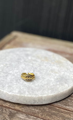 Brass sundial stacking rings (2)