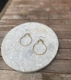 Brass Honeycomb top Hoops