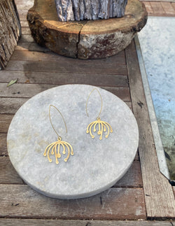 Brass wish earrings