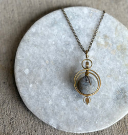 Kinetic druzy agate necklace