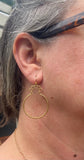 Brass Honeycomb top Hoops