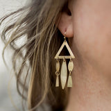 Brass mobile earrings