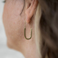 Thick brass U hoops