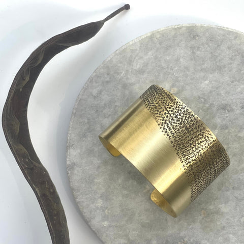Textured brass cuff