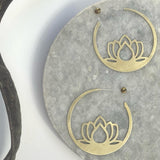 Lotus Hoops in brass