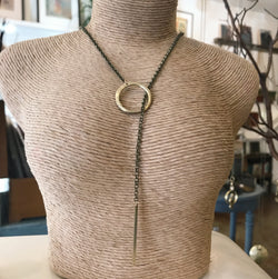 Brass Lariat necklace