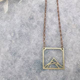 Mt. Hood cutout necklce